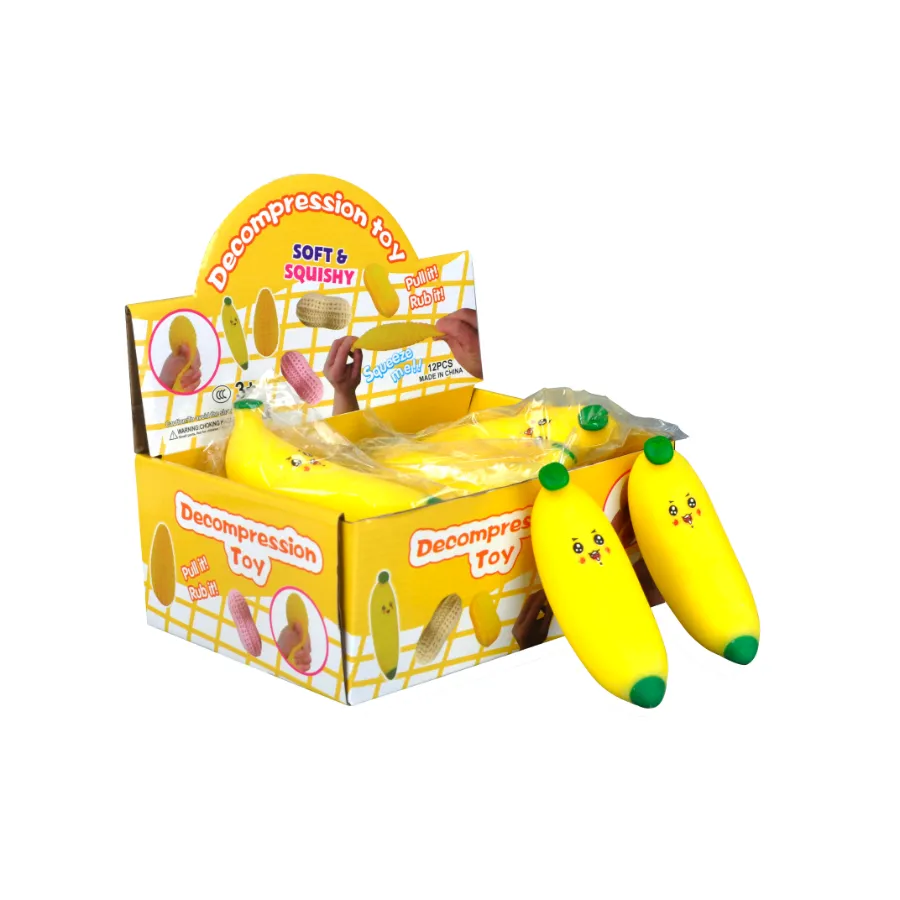 Stretchy Banana Filled Sand Super Squishy Fruit Toys Tpr Cute Stress R Indian Grocery UK