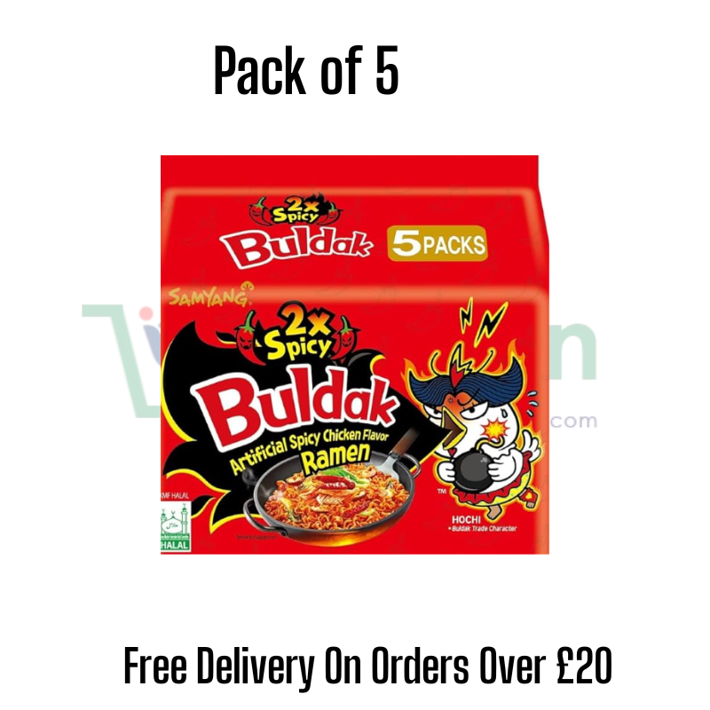 Koreab Buldak Noodles Set - Pack of 5: Spicy Chicken Delight!