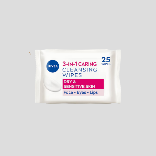 NIVEA Cleansing Face Wipes 25 Pack - Gentle Care for Dry Skin