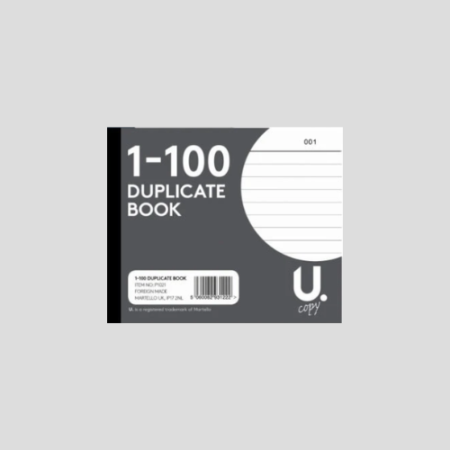 1-100 Duplicate Book – 400 Pages, 10 x 12.5 x 1.5cm for Efficient Record Keeping