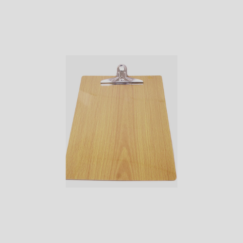 A4 Wooden Paper Menu Clipboard – Chrome Clip for School & Office Use