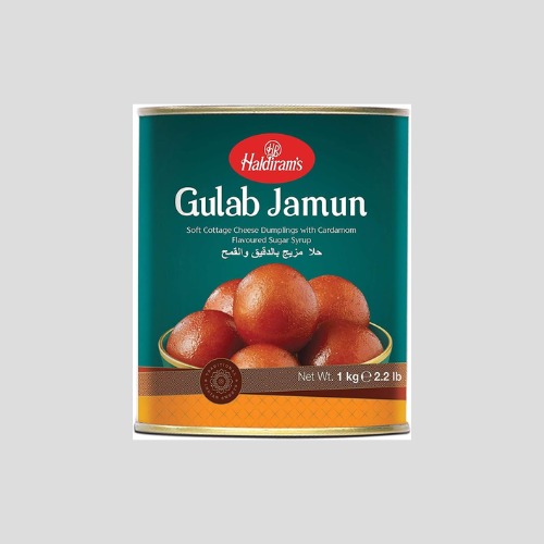 Haldiram's Gulab Jamun 1KG - Popular Traditional Indian Dessert for Holi Celebrations