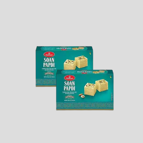 Haldiram's Soan Papdi - 250G (Pack of 2) - Flaky and Sweet Indian Delight