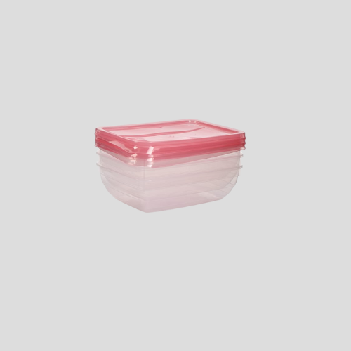 Pretty Pink 1L Food Storage Boxes - 3 Pack