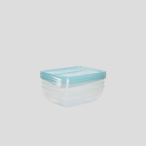 Blue 1L Food Storage Boxes - 3 Pack