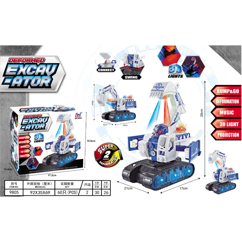 Deformed Excavator Toy for Construction Adventure-9805