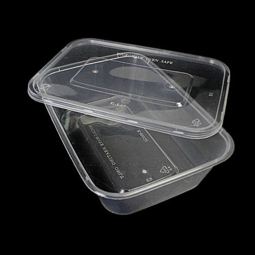 Disposable Plastic Microwave Food Container Pack of 6 500 ml SK1100 (Parcel Rate)