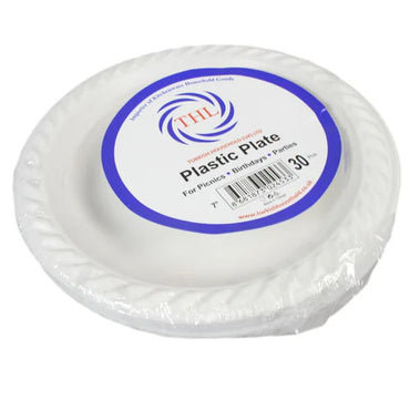 7"Disposable White Plastic Plate pack of 25