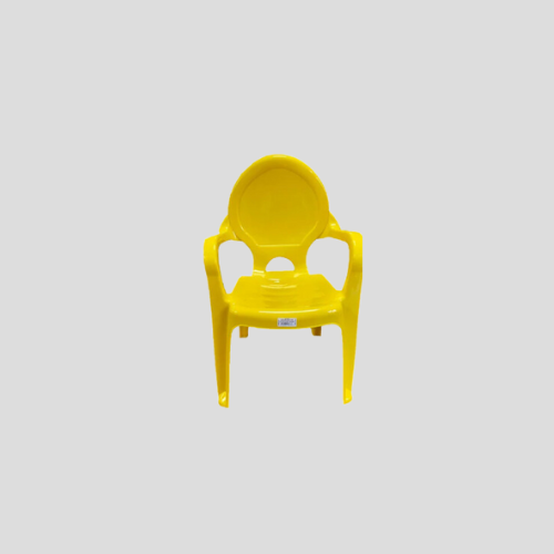 Yellow Plastic Star Children's Armchair ,Measuring 57.5 x 36.5 x 25.5cm,