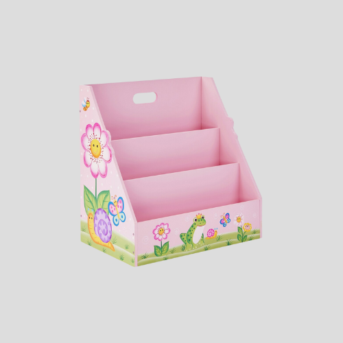 Teamson Kids Sunny Safari Toddler Bookshelf - Fun & Colorful Pink Storage for Kids - Only £41.99