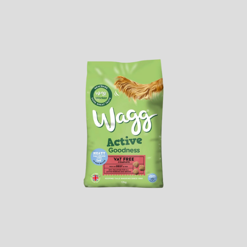 Wagg Active Goodness Complete 12kg - Nutritious Beef & Veg Formula for Active Dogs