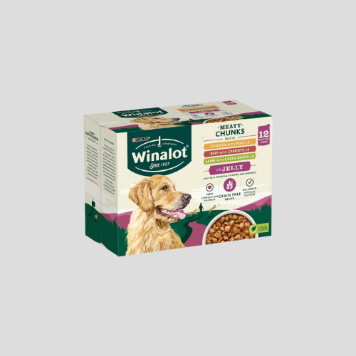 Winalot Meaty Chunks Mixed in Jelly Wet Dog Food 100g x12 - Tasty & Wholesome Meals for Dogs