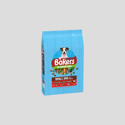 Bakers Small Dog Beef Dry Dog Food 2.85kg - Tasty & Nutritious for Small Breeds