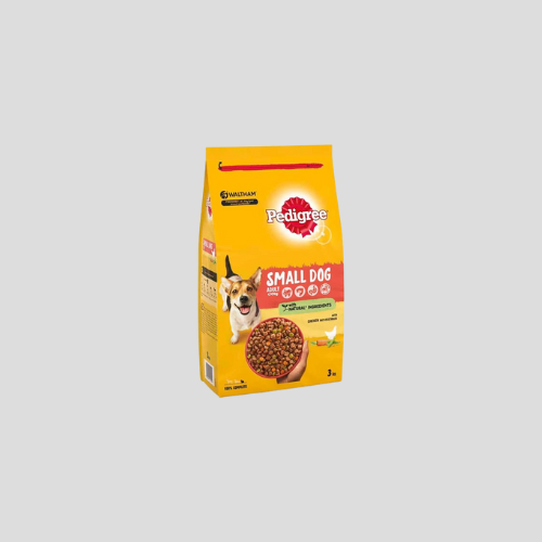 Pedigree Small Dog Adult Chicken & Vegetables Dry Food 3kg - Tasty & Balanced Meal for Small Breeds