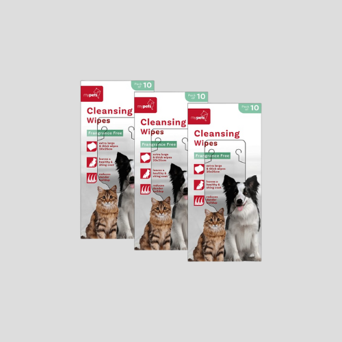 MyPets Gentle Cleansing Wipes - 3 Packs of 10