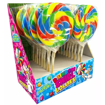 Giant Rainbow Swirl Lollipops 80g. biggest lollipop in the market. Buy now from india grocery