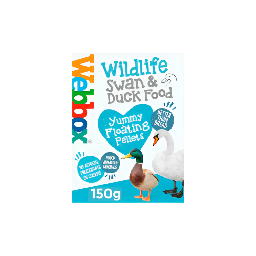 Webbox Swan and Duck Food 150g – Floating Pellets for Water Birds

